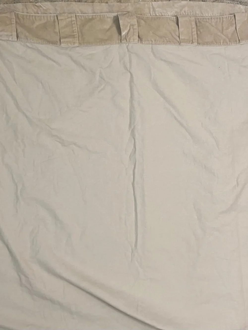 West Elm 100% Cotton Set of 2 Curtains Beige 48x84 Luxe Plush Velvet Neutral